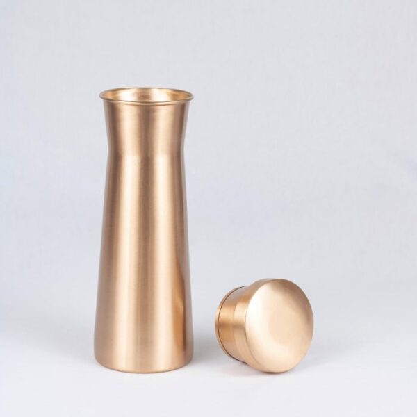 Pure copper water carafe: Long Carafe (Bedroom Jug) 1,25L - Image 2