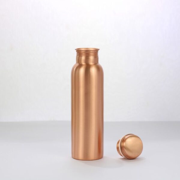 Pure copper water bottle: Plain matt 1L - Image 2