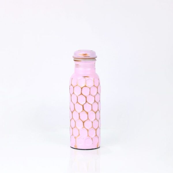 Pure copper water bottle: Antique Pink Diamond 700ML