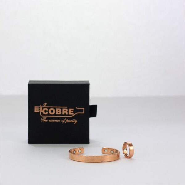 Copper magnet bracelet: model 1 with ring - Image 4