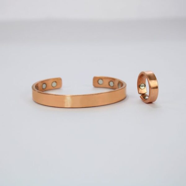 Copper magnet bracelet: model 1 with ring - Image 2