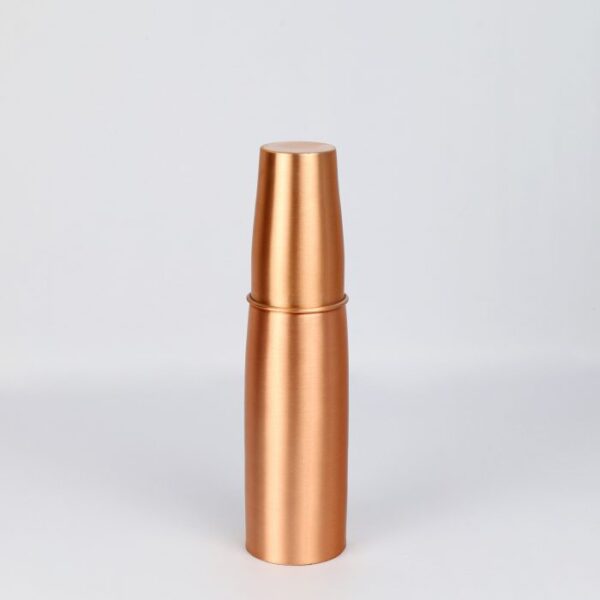 Pure copper water bottle: Elegant 1L with cup