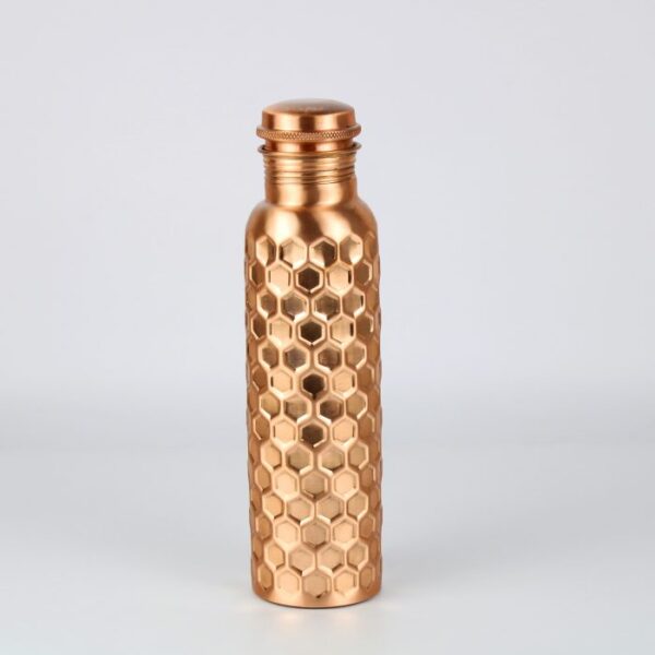 Pure copper water bottle: semi-gloss diamond 1L