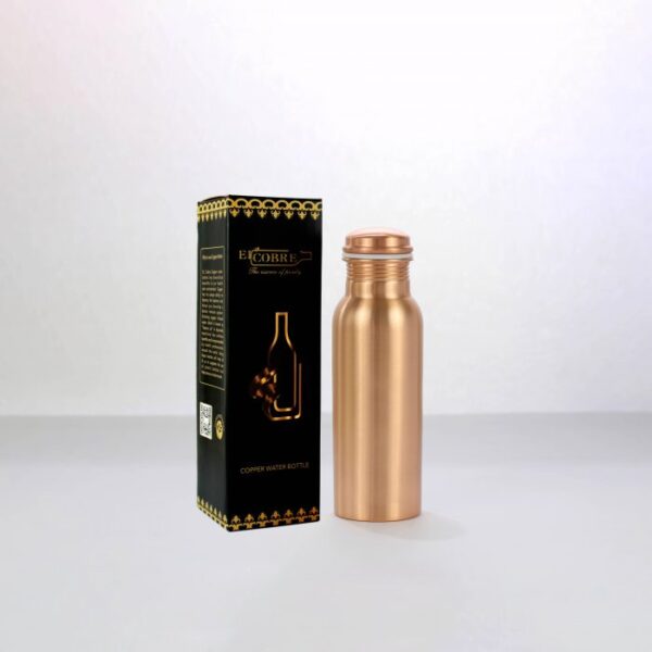 Pure copper water bottle: Plain matt 700ML - Image 3