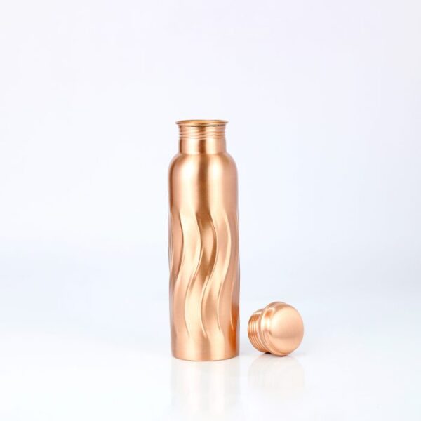 Pure copper water bottle:  Matt Wave L - Image 2